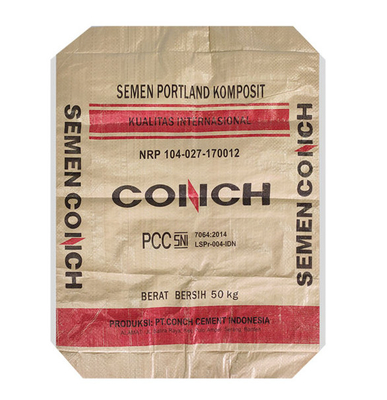 Polypropylène du grain 40-250gsm de sacs de ciment tissé par pp de preuve d'huile
